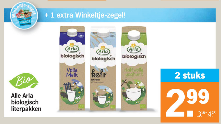 Arla   yoghurt, melk folder aanbieding bij  Albert Heijn - details