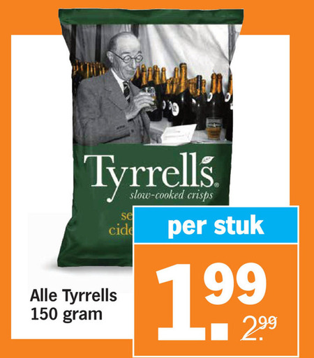Tyrells   chips folder aanbieding bij  Albert Heijn - details