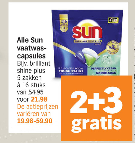 Sun   vaatwasmiddel folder aanbieding bij  Albert Heijn - details