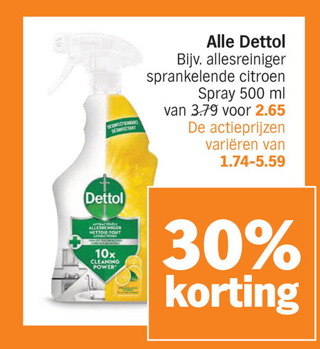 Dettol   allesreiniger folder aanbieding bij  Albert Heijn - details