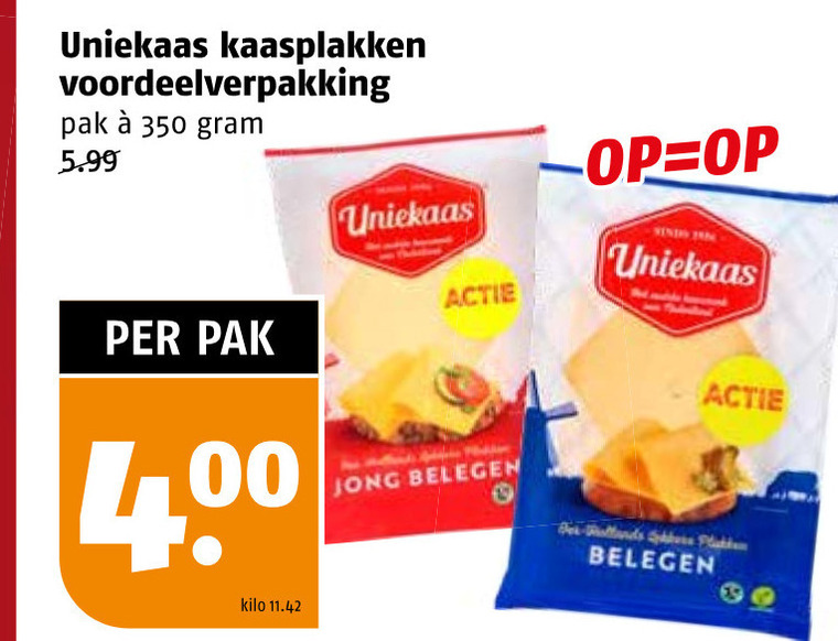 Uniekaas   kaasplakken folder aanbieding bij  Poiesz - details