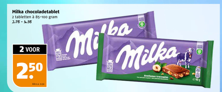 Milka   chocolade folder aanbieding bij  Poiesz - details