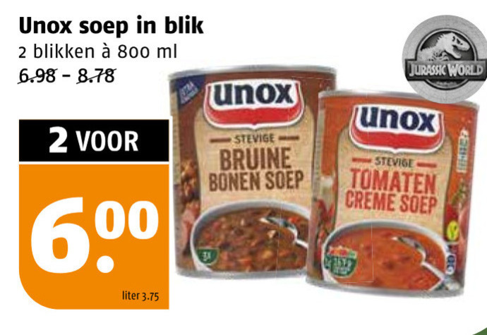 Unox   soep folder aanbieding bij  Poiesz - details
