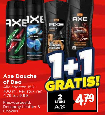 Axe   deodorant, douchegel folder aanbieding bij  Vomar - details
