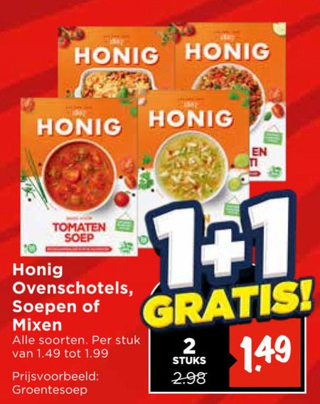 Honig   maaltijdmix, soep folder aanbieding bij  Vomar - details