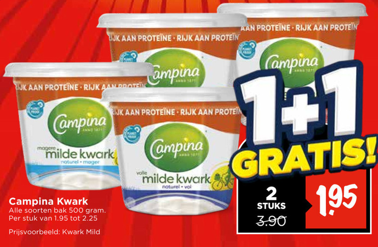 Campina   kwark folder aanbieding bij  Vomar - details