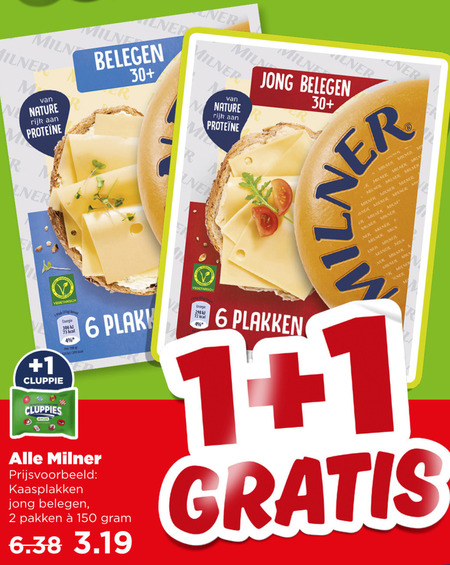 Milner   kaasplakken folder aanbieding bij  Plus - details