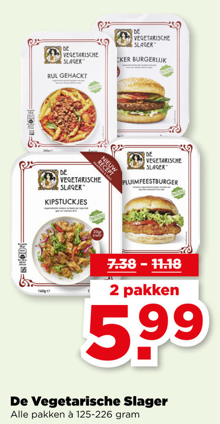 De vegetarische Slager   vegetarisch folder aanbieding bij  Plus - details