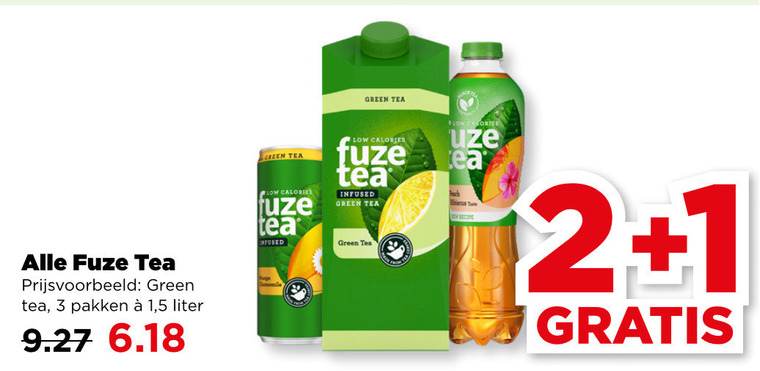 Fuze Tea   ice tea folder aanbieding bij  Plus - details