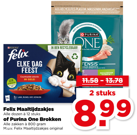 Felix   kattenvoer folder aanbieding bij  Plus - details