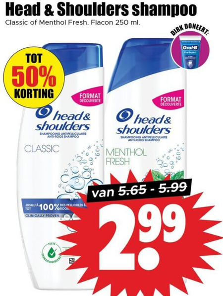 Head and Shoulders   shampoo folder aanbieding bij  Dirk - details