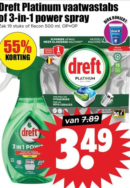 Dreft   vaatwasmiddel folder aanbieding bij  Dirk - details
