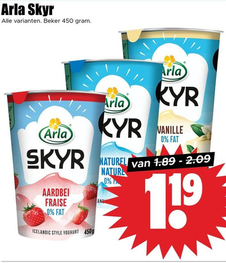 Arla   yoghurt folder aanbieding bij  Dirk - details