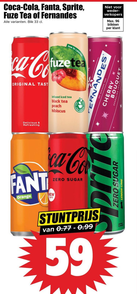 Fanta   frisdrank, cola folder aanbieding bij  Dirk - details