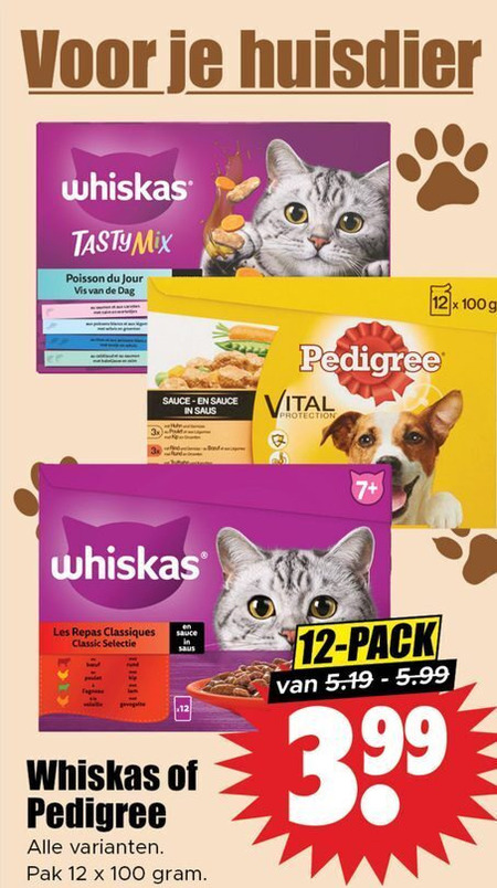 Whiskas   kattenvoer folder aanbieding bij  Dirk - details