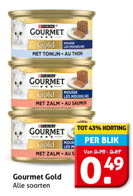 Gourmet   kattenvoer folder aanbieding bij  Hoogvliet - details