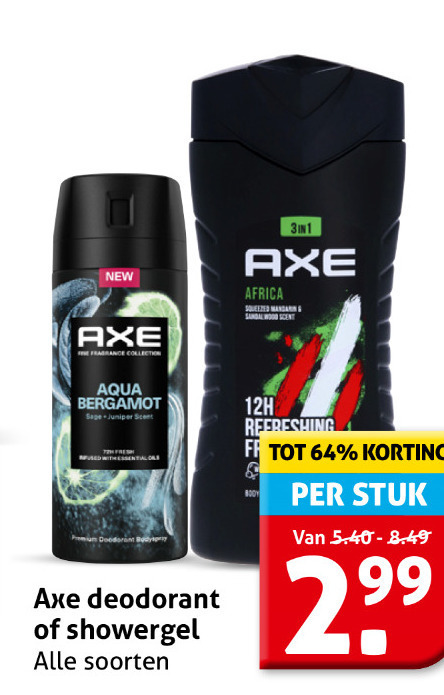 Axe   deodorant, douchegel folder aanbieding bij  Hoogvliet - details