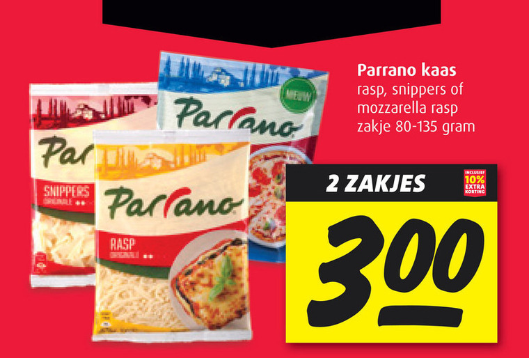 Parrano   geraspte kaas folder aanbieding bij  Boni - details
