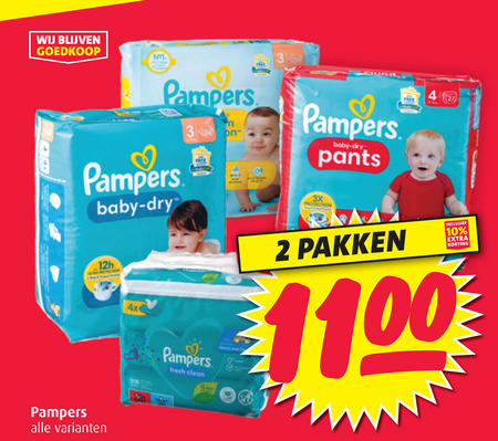 Pampers   luiers, luierbroekjes folder aanbieding bij  Boni - details