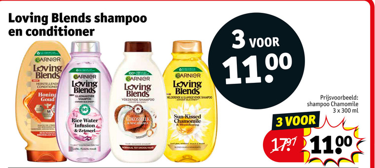 Garnier Loving Blends   shampoo, conditioner folder aanbieding bij  Kruidvat - details
