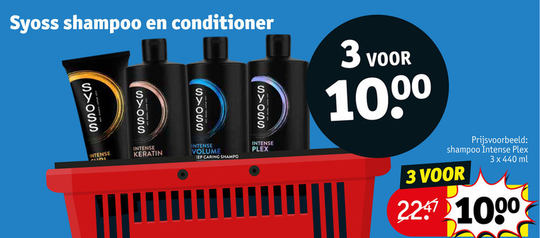 Syoss   shampoo, conditioner folder aanbieding bij  Kruidvat - details