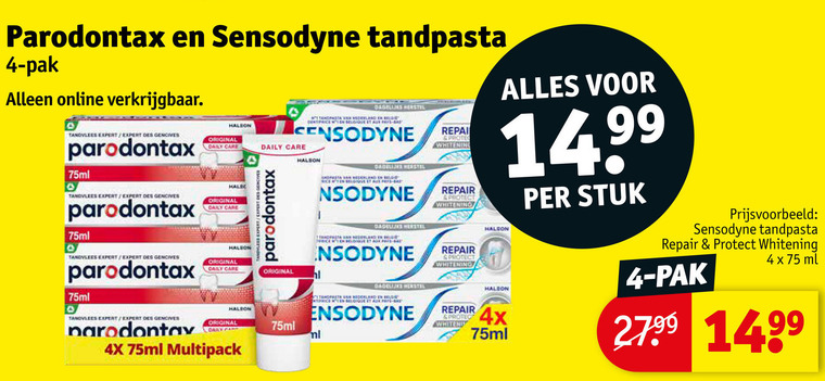 Paradontax   tandpasta folder aanbieding bij  Kruidvat - details