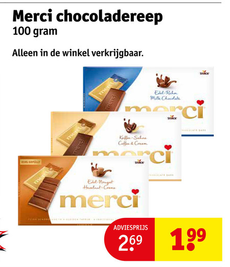Merci   chocolade folder aanbieding bij  Kruidvat - details
