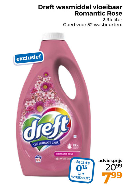 Dreft   wasmiddel folder aanbieding bij  Trekpleister - details