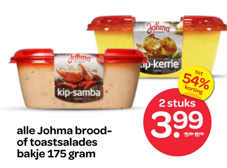 Johma   salade folder aanbieding bij  Spar - details