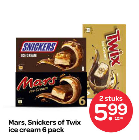 Snickers   ijsreep folder aanbieding bij  Spar - details