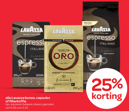 Lavazza   koffiecups, koffiebonen folder aanbieding bij  Spar - details