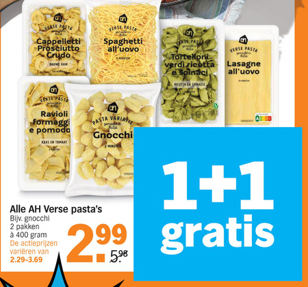Albert Heijn Huismerk   pasta, ravioli folder aanbieding bij  Albert&nbsp;Heijn - details