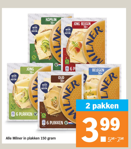 Milner   kaasplakken folder aanbieding bij  Albert Heijn - details