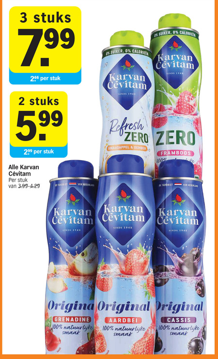 Karvan Cevitam   limonadesiroop folder aanbieding bij  Albert&nbsp;Heijn - details