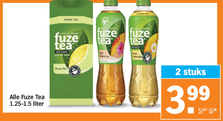 Fuze Tea   ice tea folder aanbieding bij  Albert Heijn - details