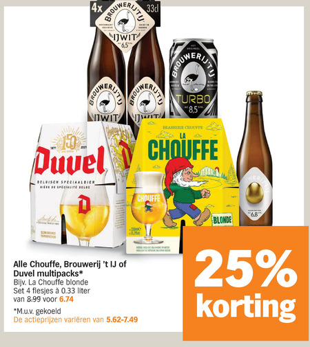 Duvel   speciaalbier folder aanbieding bij  Albert Heijn - details