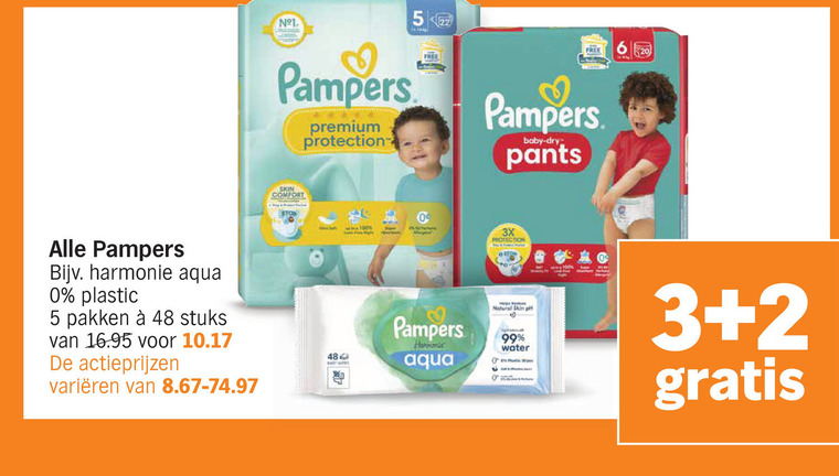 Pampers   luiers, luierbroekjes folder aanbieding bij  Albert&nbsp;Heijn - details