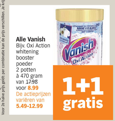Vanish   vlekkenverwijderaar folder aanbieding bij  Albert Heijn - details