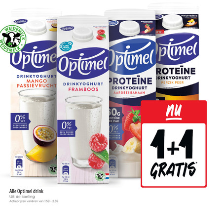 Optimel   drinkyoghurt folder aanbieding bij  Jumbo - details