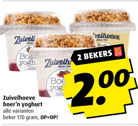 Zuivelhoeve   vruchtenyoghurt folder aanbieding bij  Boni - details