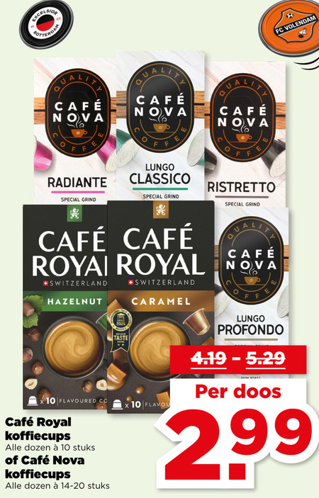 Cafe Royal   koffiecups folder aanbieding bij  Plus - details
