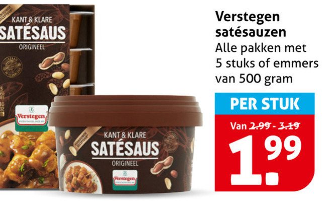 Verstegen   satesaus folder aanbieding bij  Hoogvliet - details