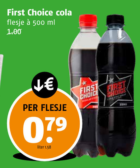 First Choice   cola folder aanbieding bij  Poiesz - details