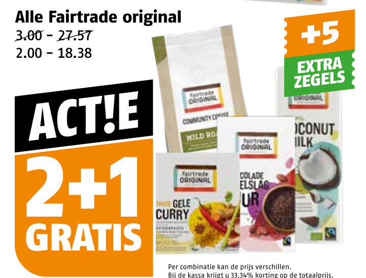 Fair Trade Original   koffie folder aanbieding bij  Poiesz - details