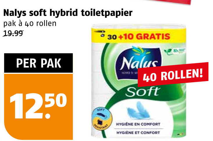 Nalys   toiletpapier folder aanbieding bij  Poiesz - details
