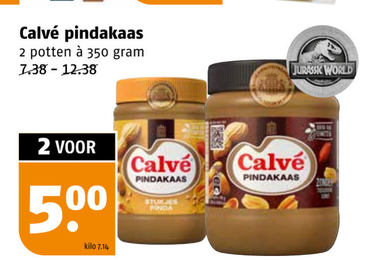 Calve   pindakaas folder aanbieding bij  Poiesz - details