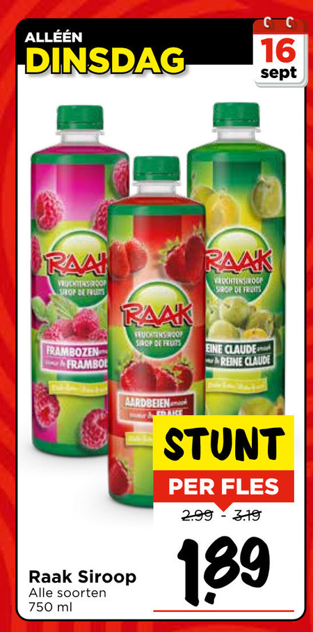 Raak   limonadesiroop folder aanbieding bij  Vomar - details