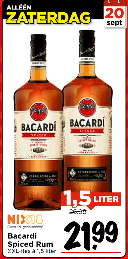Bacardi   rum folder aanbieding bij  Vomar - details