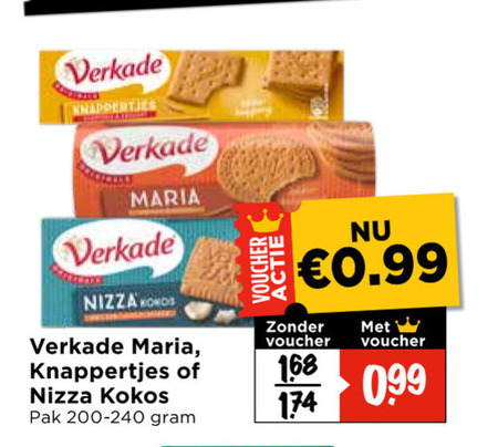 Verkade   biscuits folder aanbieding bij  Vomar - details