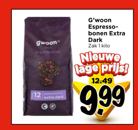 Gwoon   koffiebonen folder aanbieding bij  Vomar - details